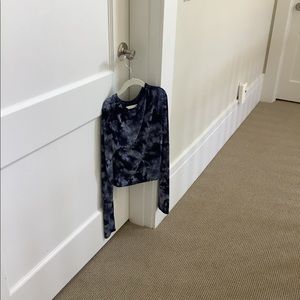 Tie dye dark blue long sleeve shirt